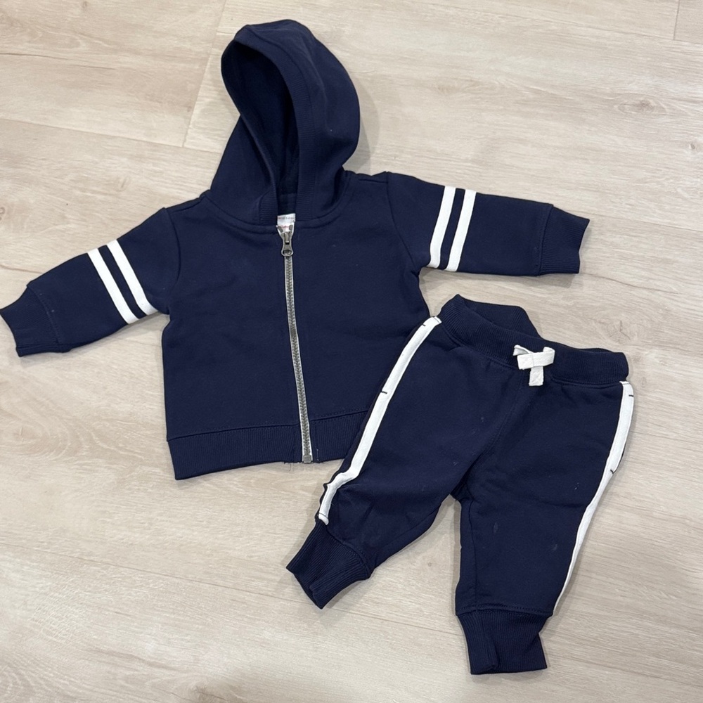 Hanna Andersson Navy Blue Kids Jogger Set